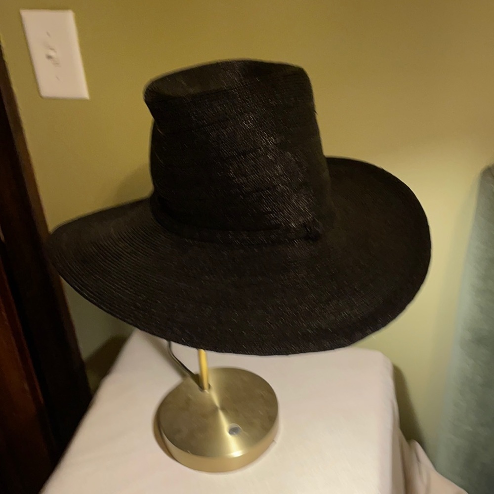 Matzo Firenze natural straw black hat